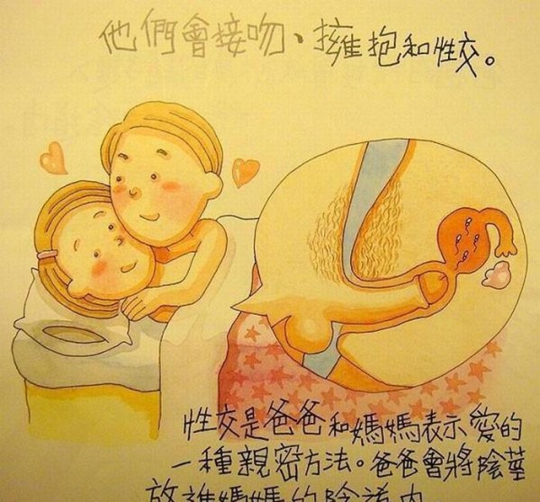 The Chinese children’s book tells about how where babies come from